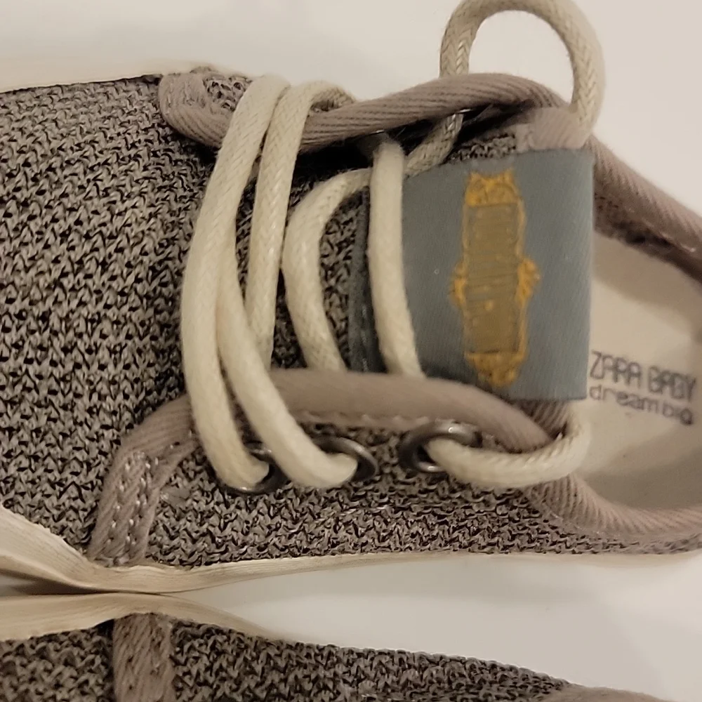 Zara Shoes Size 20 nfant eur 20 sneakers knit tan lace ups